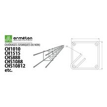 Armature de chaînage horizontal CHS 10/8x8 - 4 filants Ø 10 mm - L. 6 m