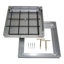 Couvercle de regard SA-70 en acier galvanis/é pi/étinable 700 x 700 mm T/ôle larm/ée Couvercle de regard avec cadre Goulotte carr/ée