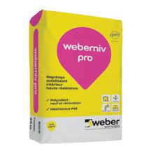 Ragréage autolissant weberniv pro pour sol intérieur - sac de 25 kg Ragréage autolissant weberniv pro pour sol intérieur - sac de 25 kg