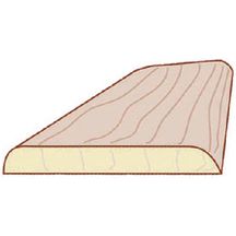 Champlat 2 angles arrondis pin des landes 6x40mm réelle 5x38x2400mm Réf 410688
