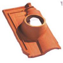 Tuile à douille Méridionale terre cuite brun 126 mm ref 6391 teinte 020 EDILIANS