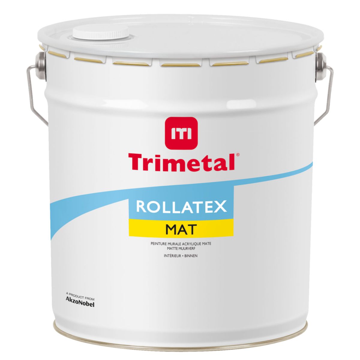 Peinture acrylique intérieur Rollatex Mat blanc pot de 15 l TRIMETAL