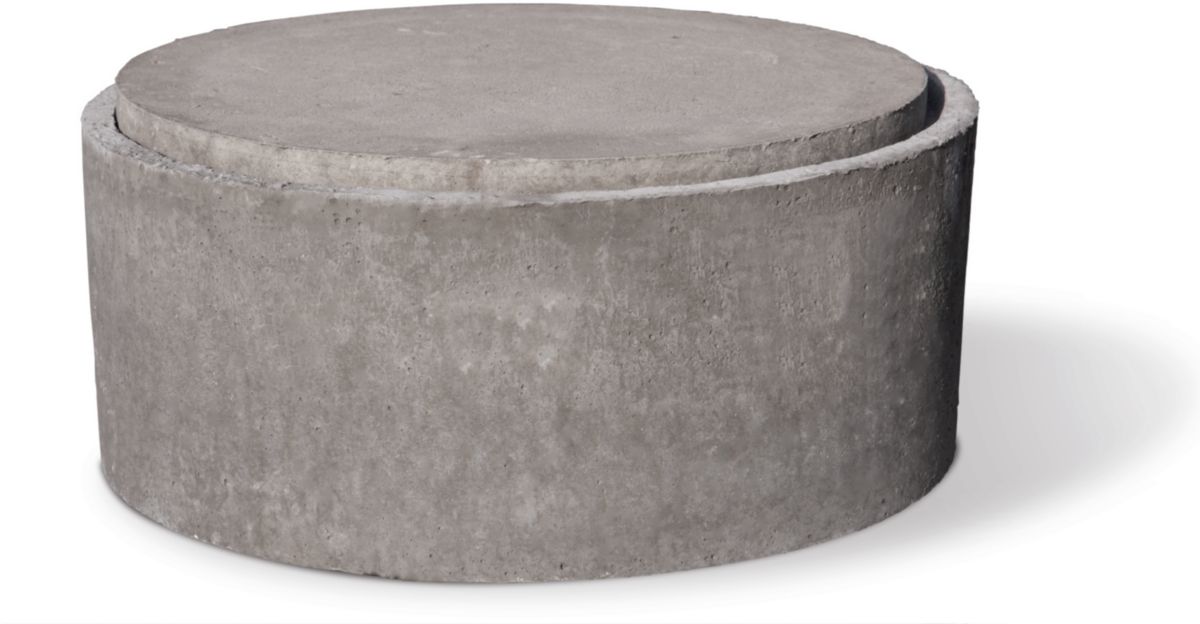 Rehausse de fosse septique béton Ø 50 cm H. 20 cm BONNA SABLA