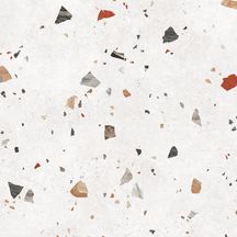 Carrelage grès cérame émaillé Lunar - terrazzo blanc - 64