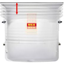 Cour anglaise MEAMAX réf. 010878806 + grille maille 30/30 blanc H. 60-85 cm L. 80 cm l. 40 cm