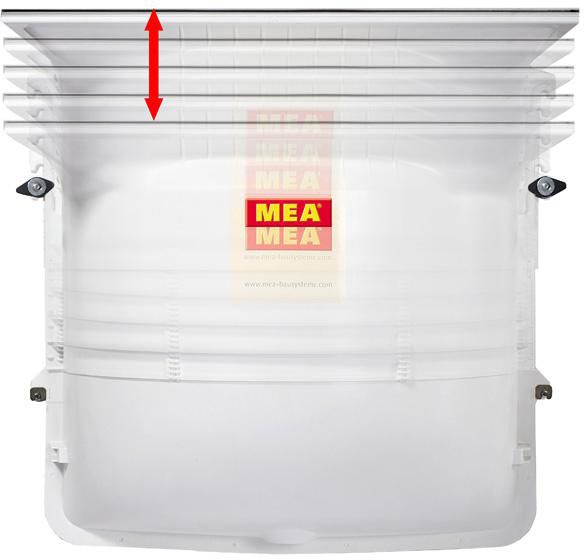 Cour anglaise MEAMAX réf. 010878806 + grille maille 30/30 blanc H. 60-85 cm L. 80 cm l. 40 cm