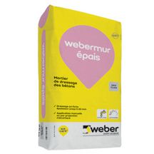 Mortier de ragréage webermur épais (ex Ravamass et Rekal) pour ép. 5 à 20 mm - sac de 25 kg