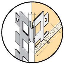Protège angle perforé pour enduit gratté épaisseur 10 mm jonc PVC blanc longueur 3m