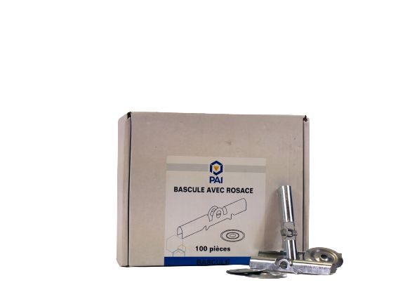 Bascule longueur 83mm avec rosace diam 40 et taraudage diam