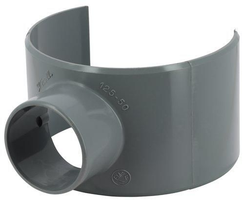 Selle 90° pour extension du réseau PVC mâle-femelle diamètre 125/50mm SL125