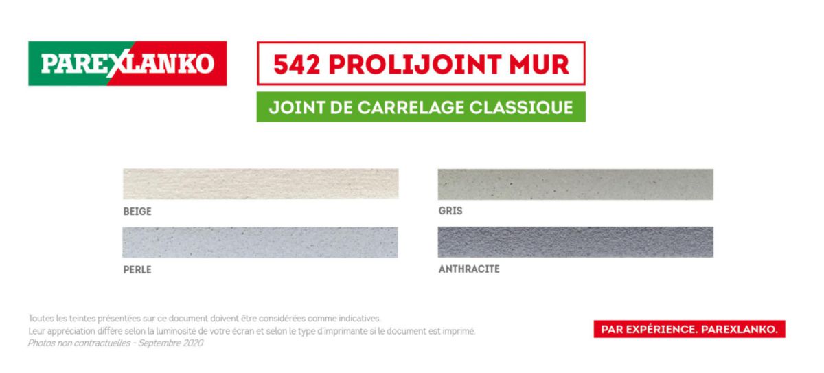 Joint carrelage large Prolijoint sol 542 sac de 25kg gris anthracite Réf.  L542GRIANTH25 - PAREXLANKO