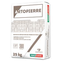 Mortier de réparation des pierres en épaisseur moyenne Artopierre grain fin naturel en sac de 25 kg