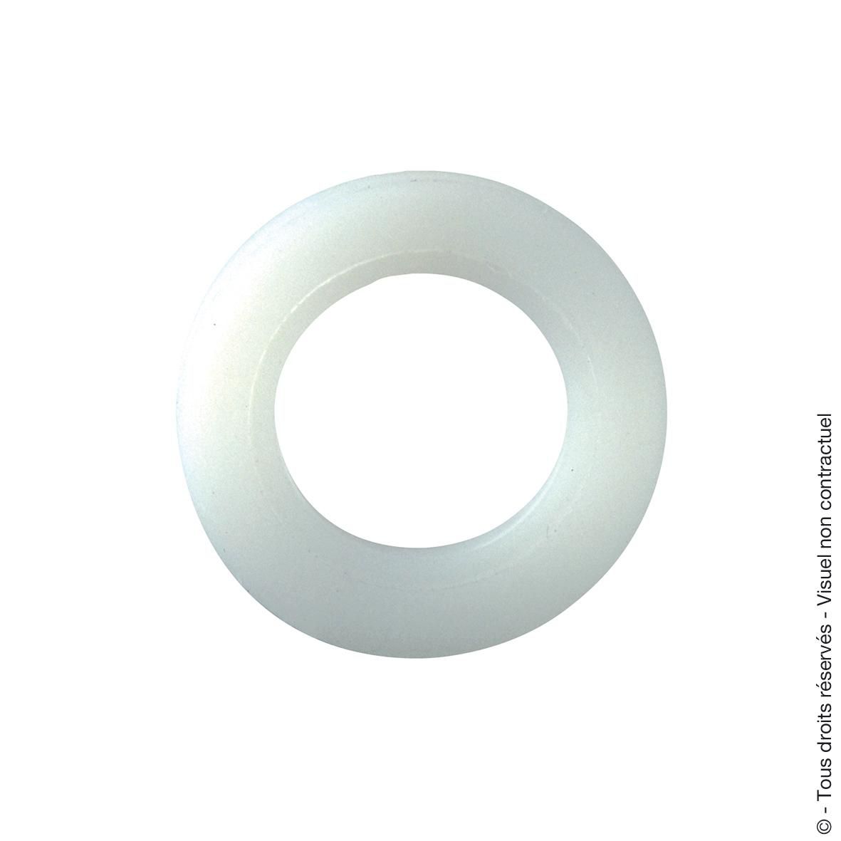 Rondelle pour gond de porte nylon blanc Ø 14 mm ép. 3 mm 10 pcs AFBAT