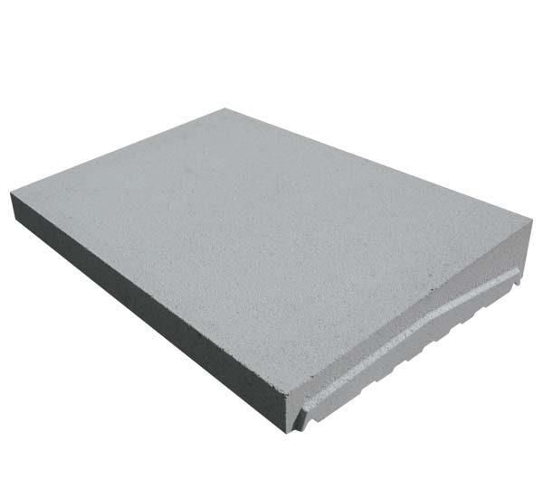 Chaperon de mur 1 pente Optipose - gris - 49x33x4/6,8 cm