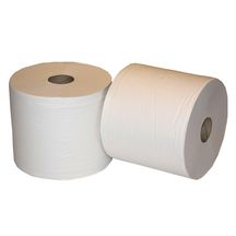 Bobine d'essuyage ouate blanc - 1000 feuilles - lot de 2 pcs