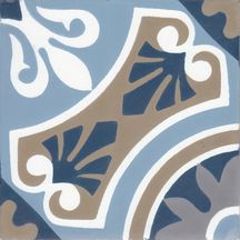 Carreau de ciment - décor Anne-Caro - 20x20 cm - DIFFUSION CERAMIQUE