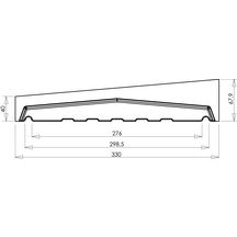 Chaperon de mur 1 pente Optipose - gris - 49x33x4/6,8 cm