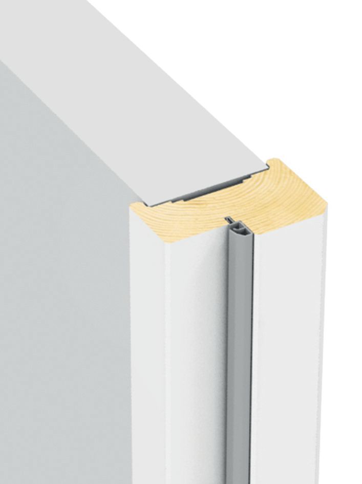 Huisserie bois résineux Créaconfort section 118 pour vantail à rive droite écharpée + sans