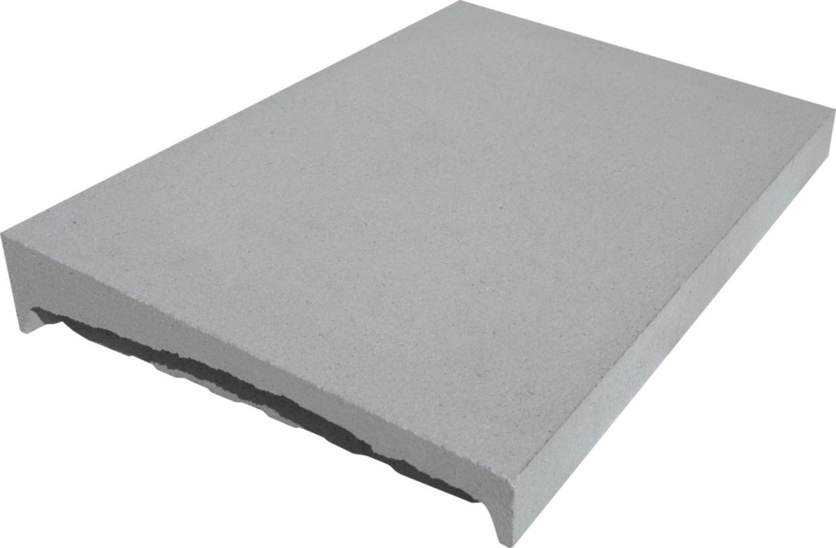 Chaperon de mur 1 pente Optipose - gris - 49x33x4/6,8 cm