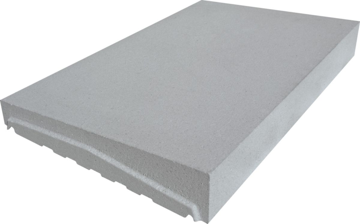 Chaperon de mur 1 pente Optipose - gris - 49x33x4/6,8 cm