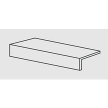 Nez de marche carrelage sol extérieur grès cérame Woodliving XT20 Rovere Fumo mat 40x120 cm ép. 2 cm R4TZ
