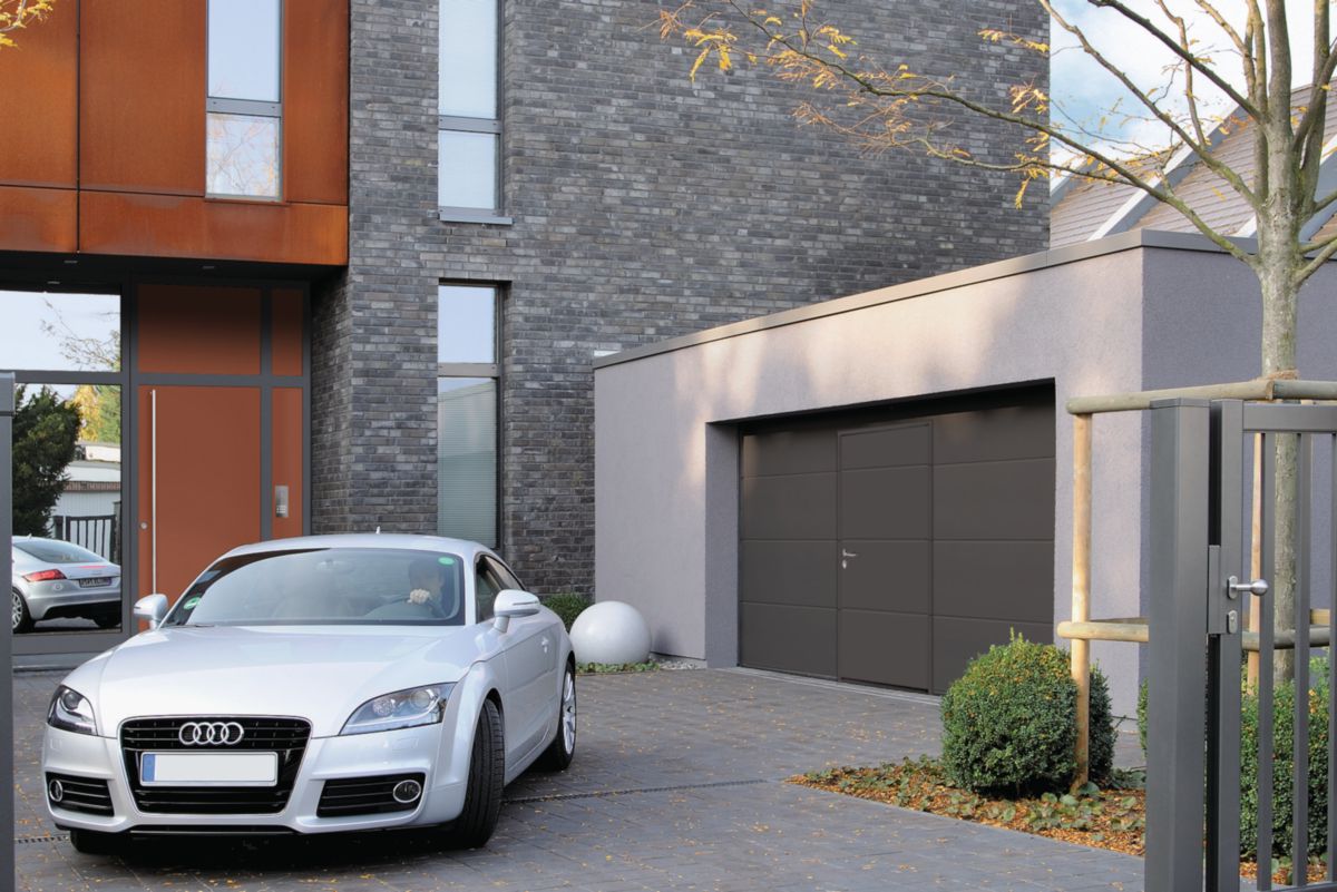 Porte De Garage Sectionnelle Harmonic Isolée 42mm Porte de garage Sectionnelle modèle HARMONIC 42 avec portillon - TUBAUTO