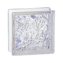 Brique de verre 195 bullée incolore La Rochère 19x19x5 cm Brique de verre 195 bullée incolore La Rochère 19x19x5 cm