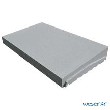 Chaperon de mur 1 pente Optipose - gris - 49x28x4/6,4 cm