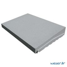 Chaperon de mur 1 pente Optipose - gris - 49x33x4/6,8 cm