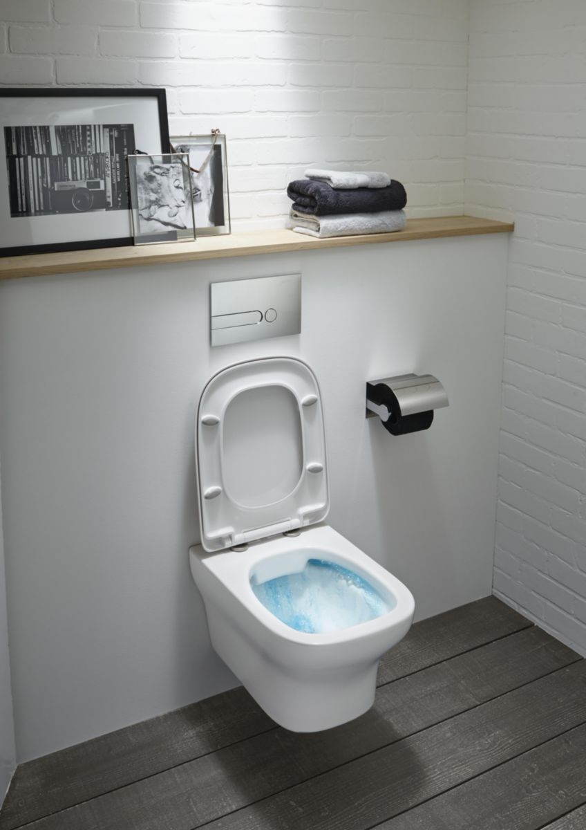 Pack WC suspendu VOX sans bride abattant à descente progressive déclipsable  EDM112-00