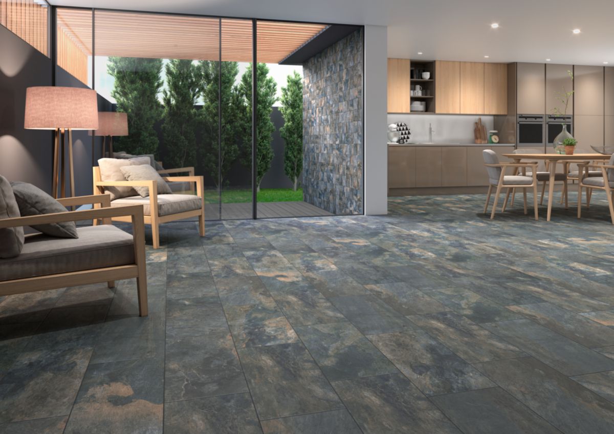 Grès cérame émaillé Cinca Splash Slate Indian 30 x 60 cm 9443 CINCA