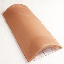 Tuile faîtière canal Tégula 50 - terre cuite - rouge - L. 500 mm