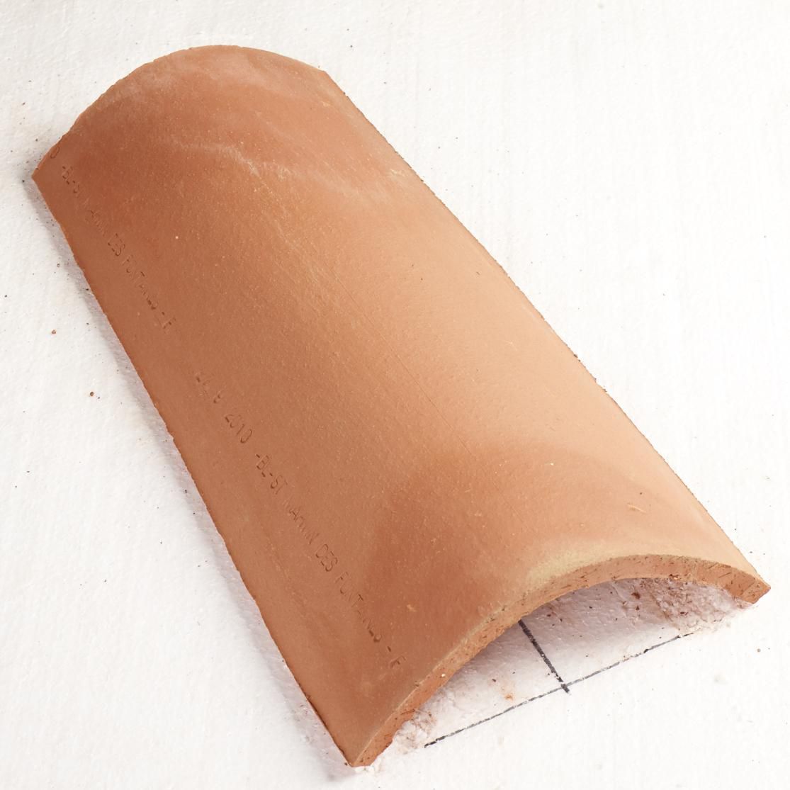 Tuile faîtière canal Tégula 50 - terre cuite - rouge - L. 500 mm